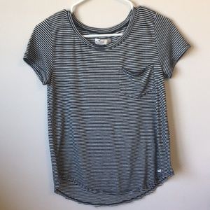 Blue and white striped Hollister t-shirt